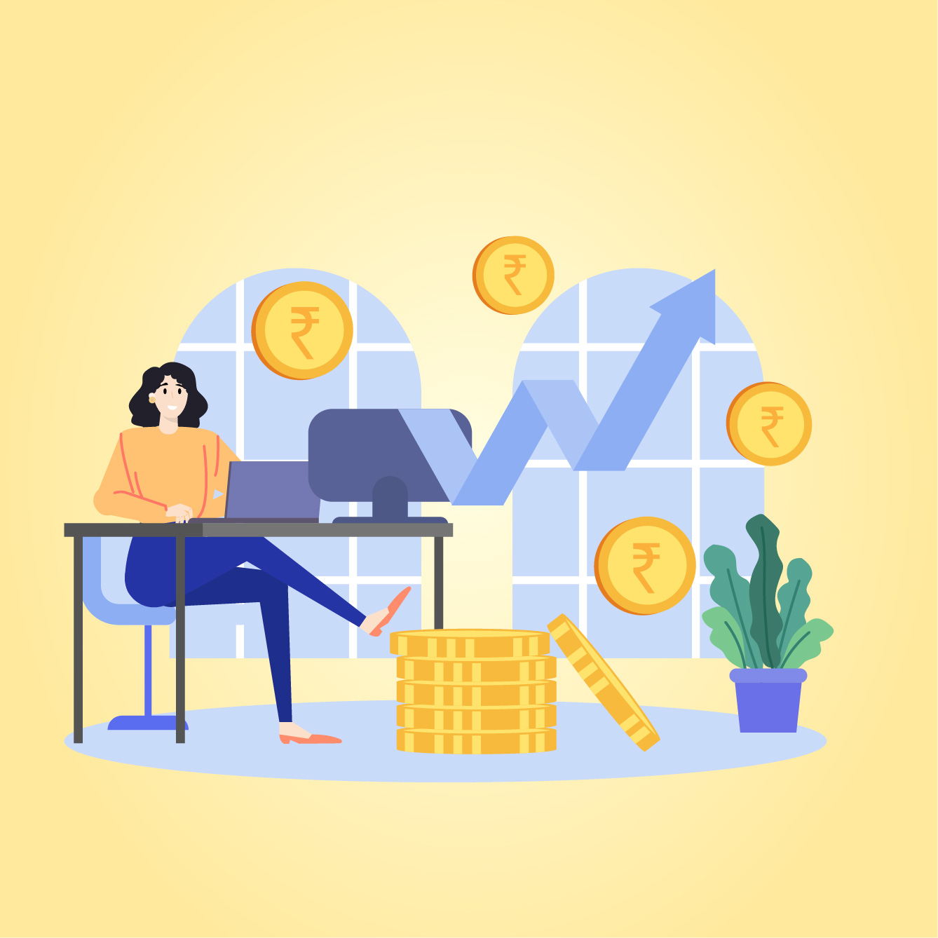 Shopkeeper using UPI on phone — example of digital payments for MSMEs.